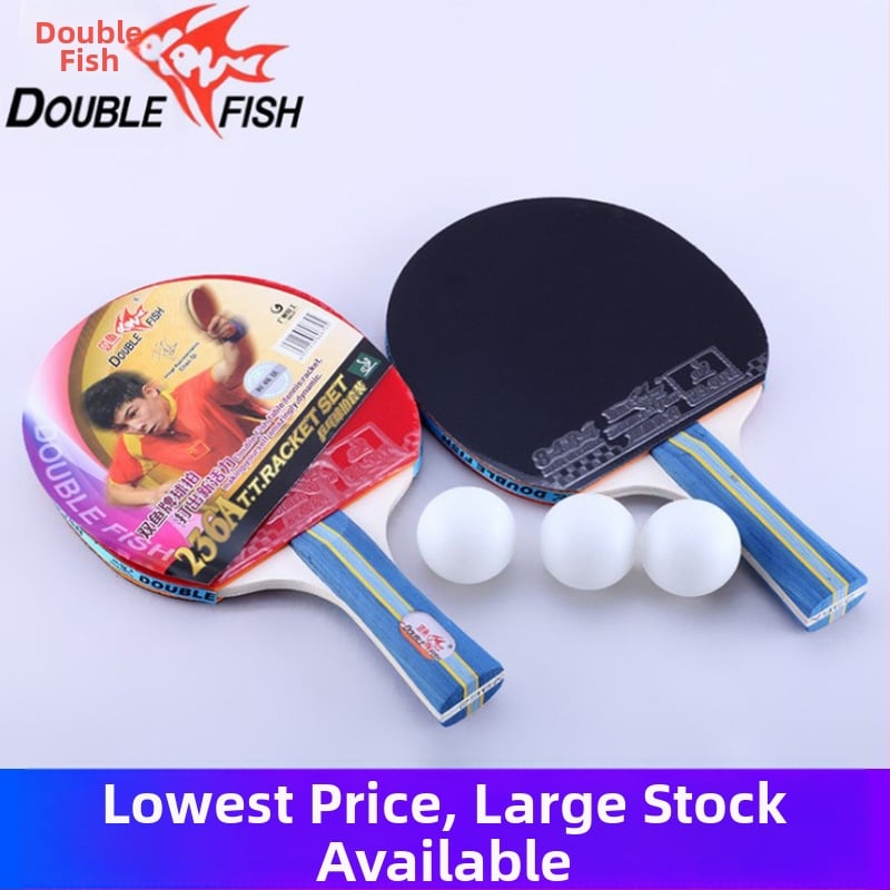 Pisces stolný tenis raketa, sada 2 kusov, anti-glue guma, Poplar doska, rovná čepeľ, modely 226A/236A