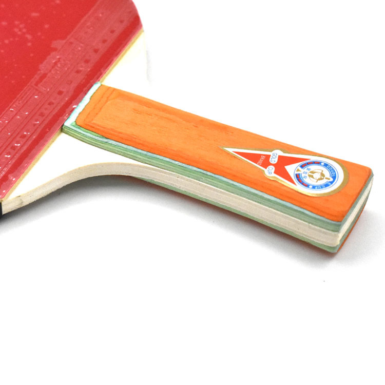 Golden Double Cup ракетка за тенис на маса, хоризонтален хват, попларова пластина, гума с обратно лепило, възможност за персонализация на обработката