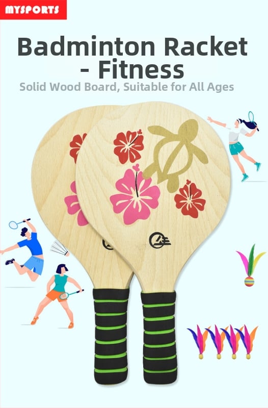 Set badminton pre deti MYSPORTS, spodná doska z poplar, guma s pozitívnym lepidlom, obsahuje tri shuttlecocks