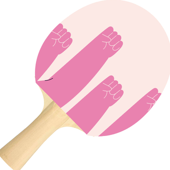 Wellsheng ракетка за тенис на маса — персонализирана долна част, анти-залепваща гума, страничен удар