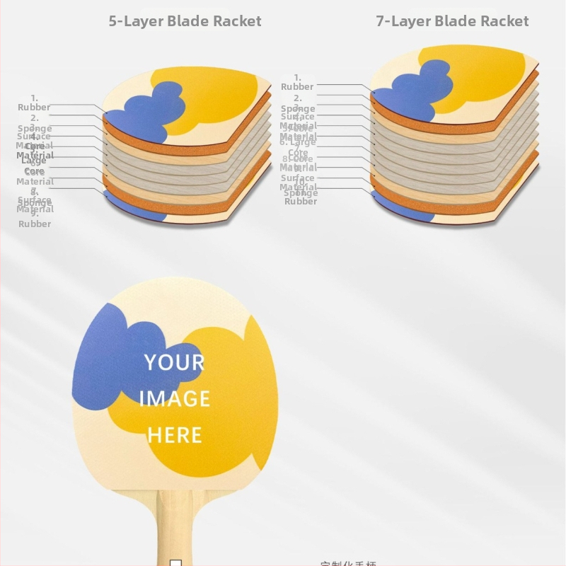 Wellsheng ракетка за тенис на маса — персонализирана долна част, анти-залепваща гума, страничен удар