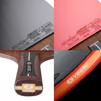 Galaxy ракета за тенис на маса, офанзивен стил, база от 5 слоя дърво + въглерод, гума reverse glue