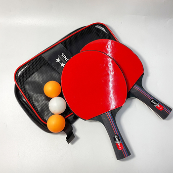 Комплект за тенис на маса – 2 ракетки, 3 топки, ракетки със страничен удар, възможност за персонализирано лого