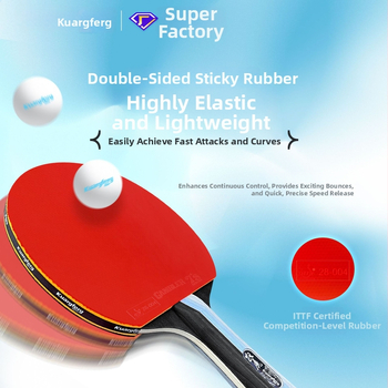 Raketa na stolný tenis Gale, čepeľ z topolu, guma proti lepeniu, obojstranná, rovný úchop