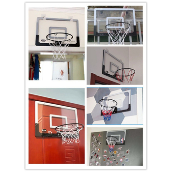 Zidni koš za košarku s backboardom i mrežom, od legure, za unutarnju uporabu