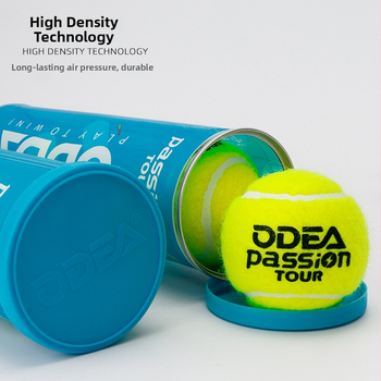 Odea tenisa bumba, gumijas konstrukcija, augsta elastība, izturīga sacensību bumba, 4 gab. iepakojumā.