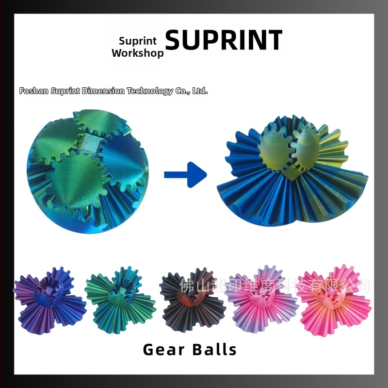 3D izdrukāta zobu sfēras puzle, lāzera gravēšana, pielāgojama, zīmols suprint, izcelsme Guangdong
