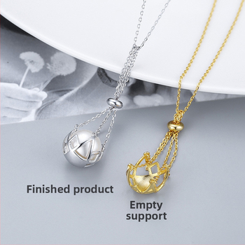 Xinyexing 925 sterling srebro mrežasti privjesak za lanac, elektroplatirano