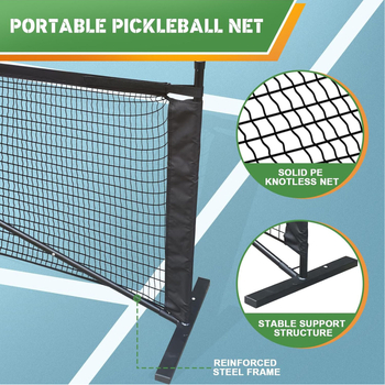 Portatiivne Pickleball võrgu süsteem sise- ja väliskasutuseks (materjal: polüester, teras; kaal: 8 kg; sobib tennisile ja badmintonile)