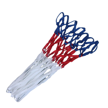 Plasă de baschet standard pentru jocuri profesionale, țesută, durabilă, îngroșată și mai lungă pentru interior/exterior (Material 80663; Greutate 30; 5 secțiuni, 12 noduri)