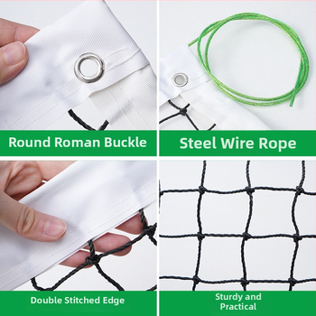 Tennisivõrk kõrge kvaliteediga — võistlusstandardi, kaasaskantav ja eemaldatav polüetüleenvõrk; Materjal: Polüetüleen; Kaal: 3–6,5 kg; Standardne mudel; Sobib tennisemänguks ja badmintonile.