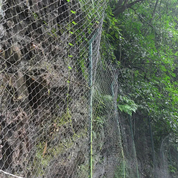 Aktiivne kaljunuki kaitsev võrk mägedes kivimurdevate vastu; terastraadid, paindlik disain, sobib teede kasutamiseks