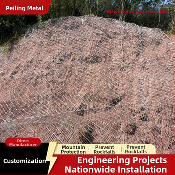 Peiling kuumtsinkitud terasvõrgu kaitse nõlvadele – aktiivne ja passiivne kaitse, maast stabiliseerimine, päritolu Hebei Anping, Hiina