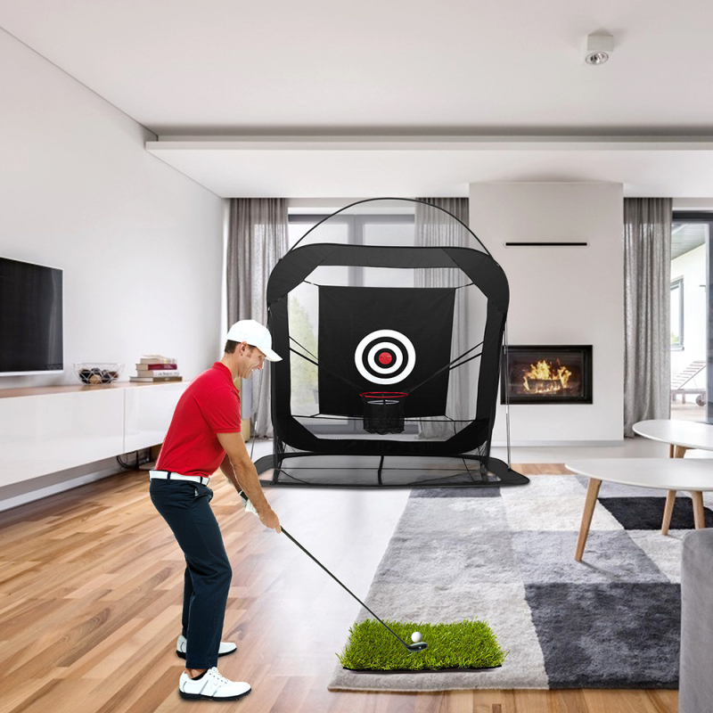 Prijenosna mreža za golf trening za unutarnju i vanjsku upotrebu, uz kutiju za udarce i set za swing i chip, najlon konstrukcija, brenda wosofe