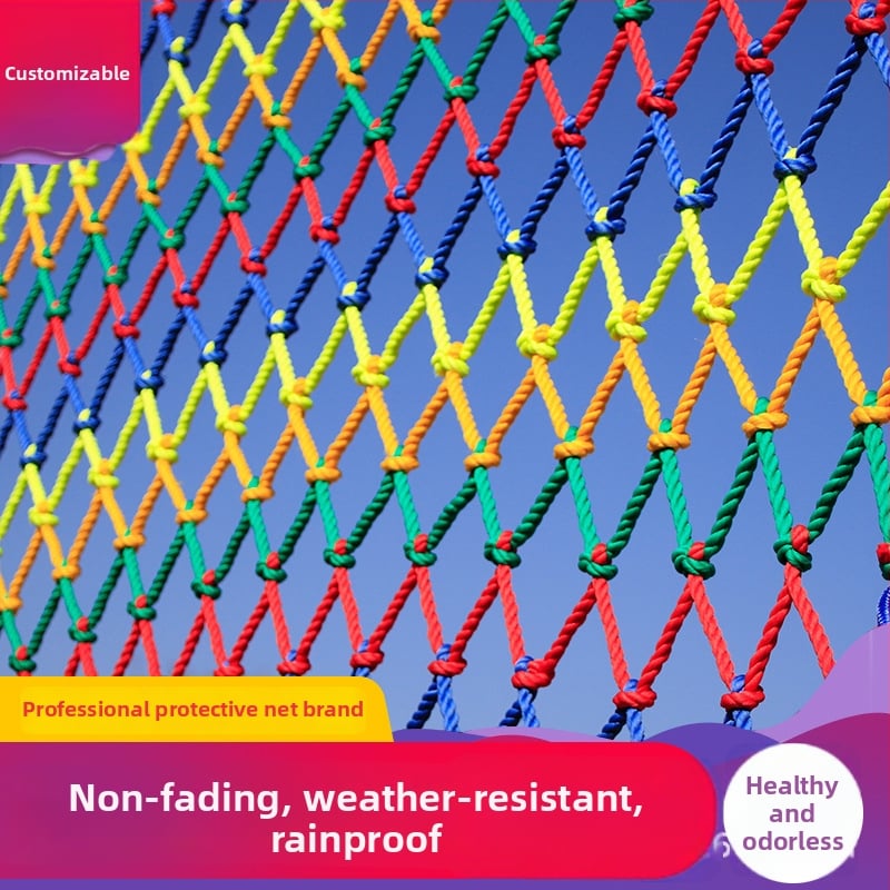 Lastekaitsevõrk trepist ja rõdult, nailonvõrk piirde jaoks aias, dekoratiivne köievõrk