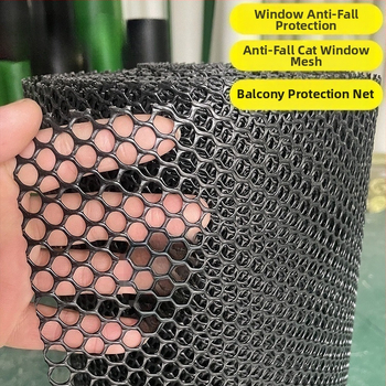 Mačacia bezpečnostná sieť pre okná a balkón, plastová ochranná sieť s proti pádu zábranou