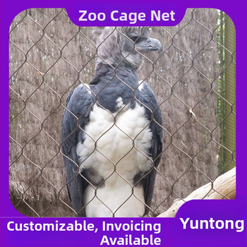 Express rozsdamentes acélból készült huzalozott védőháló, 304-es rozsdamentes acélból, diamantszerkezetű nyílásokkal, parkok, állatkertek, szállodák és bevásárlóközpontok számára