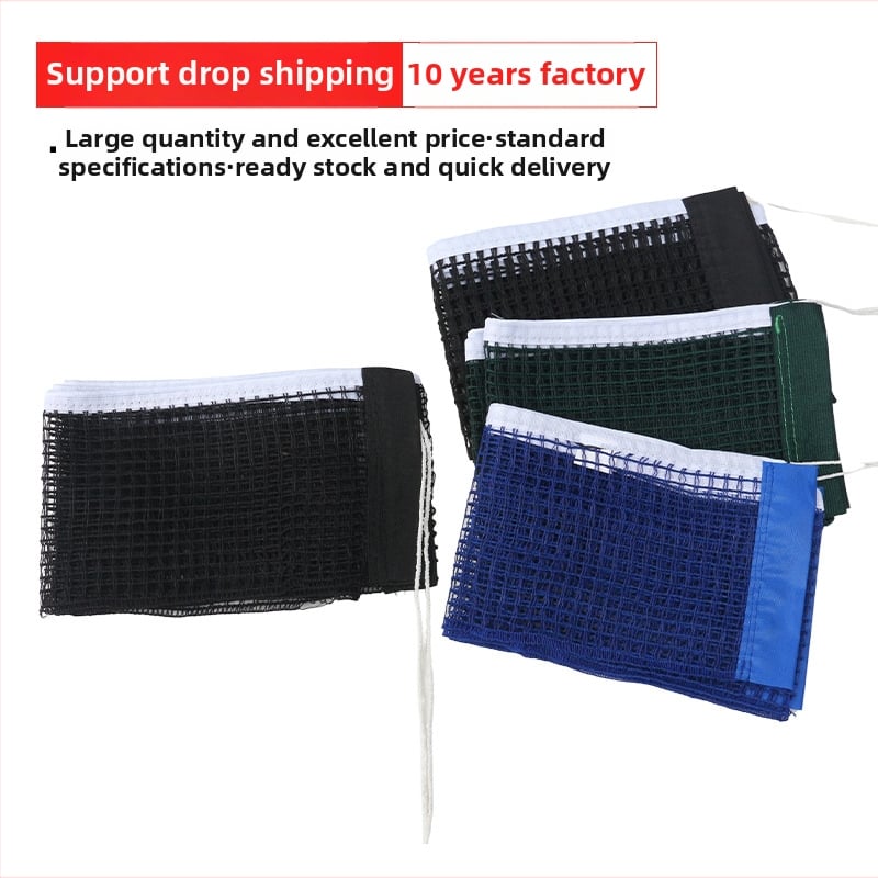 Stalo teniso tinklas varžybų izoliacijai — PE poliesterio medvilninė, krašto siuvimas, pakabinimas ir tinklo tvirtinimas