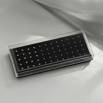 Orrpiercing rozsdamentes acélból gyémánt bevonattal, geometriai stílus, uniszex