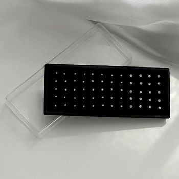 Orrpiercing rozsdamentes acélból gyémánt bevonattal, geometriai stílus, uniszex