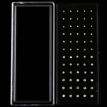 Orrpiercing rozsdamentes acélból gyémánt bevonattal, geometriai stílus, uniszex