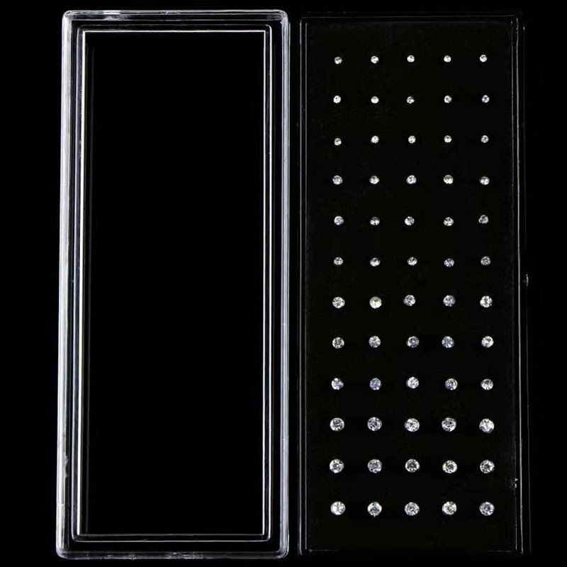 Orrpiercing rozsdamentes acélból gyémánt bevonattal, geometriai stílus, uniszex