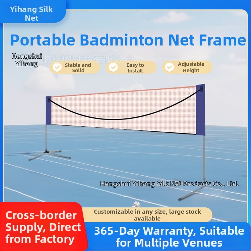 Pajėgiai pervežamas badminton tinklo stovas, sulankstomas, vidaus ir lauko naudojimui, tinka vienvietėms ir dvejetuvėms, 2-in-1, modelis yh-04