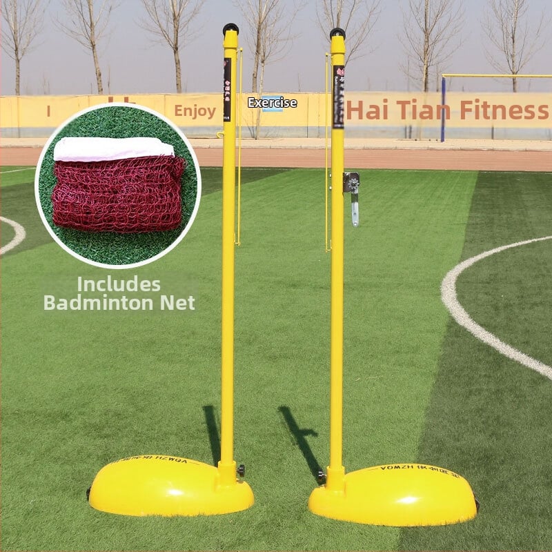 Ayuli plieninė badmintonos kolona – nešiojama vidinės ir lauko tinklo stovas treniruoklių įrangai ir stalo tenisui