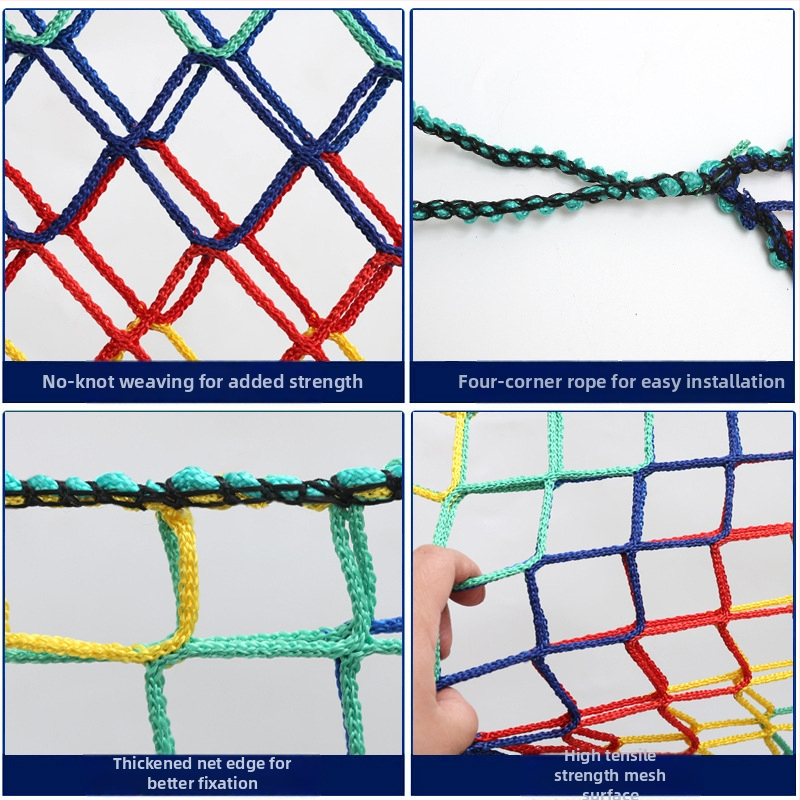 Kahekihiline sõlmedeta turvvõrk, kukkumiskaitsev võrk, ronimisvõrk sisehoovi ja rõdu jaoks