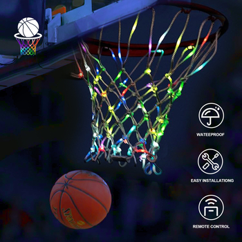 Kosárlabda háló formájú LED világítás – testreszabható dekoratív világítás, 3 LED, 36V, gombos vezérlés