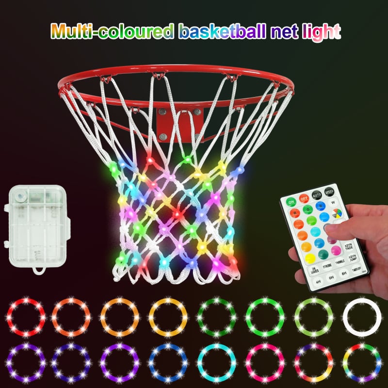 Kosárlabda háló formájú LED világítás – testreszabható dekoratív világítás, 3 LED, 36V, gombos vezérlés