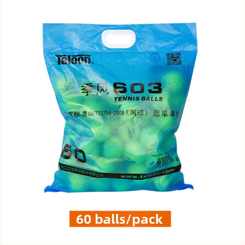 Tianlong 603 augstas kvalitātes treniņa tenisa bumbiņas, gumijas, izcelsme Zhejiang, 60 bumbiņas iepakojumā