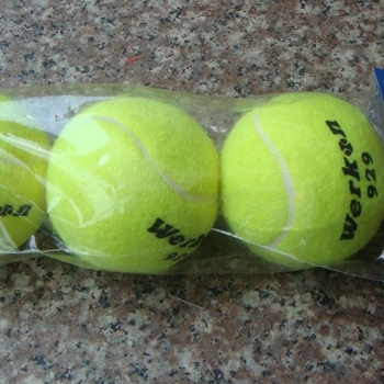 Werkon mācību tenisa bumba — gumija, izturīga, drukāts logotips OK, pilnvarots privātais zīmols