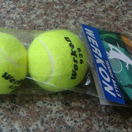 Werkon mācību tenisa bumba — gumija, izturīga, drukāts logotips OK, pilnvarots privātais zīmols