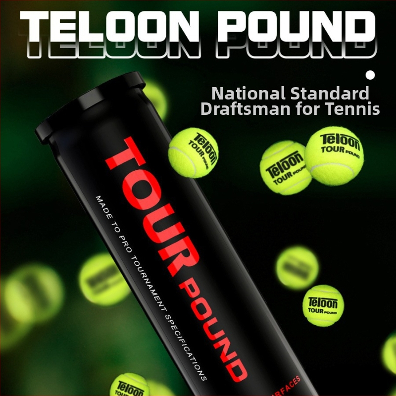 Tianlong POUND profesionalna teniska lopta za natjecanja i trening, gumena lopta za odrasle, P4 spremnik, paket od 4 komada