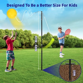 Teniski trener s mehanizmom odbijanja | Topography | željezna cijev | 2 kg | Pogodno za tenis i badminton