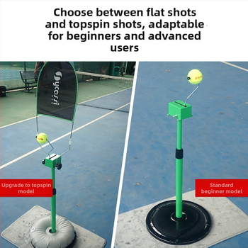 Topspin tenisový tréninkový zariadenie, prenosný otáčavý tréner na podanie a prienik, pre začiatočníkov, jednému úderu tréning, polypropylénové vlákno