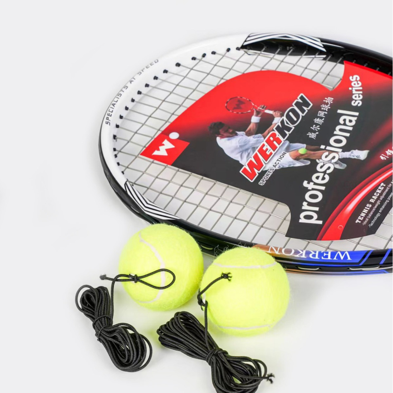 WERKON mingea de tenis pentru antrenament solo, rezistentă la uzură, antrenament avansat; material: fibră chimică; logo tipărit: OK; categorie: Tenis
