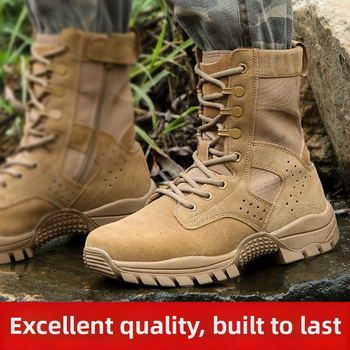 Magas szárú taktikai bakancs, elsőréteg marhabőr, csúszásmentes talp, uniszex