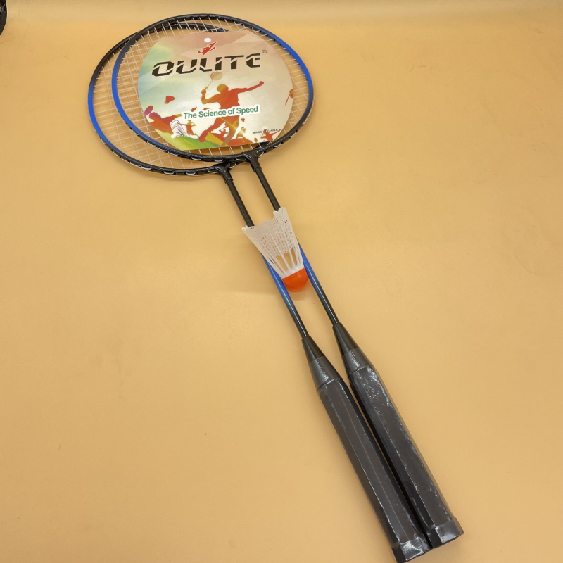 OULITE ракета за бадминтон, 2 броя с топки, нейлонови струни, тегло 95–100 г