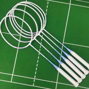 Raketa za badminton s karbonskim okvirom, težina 80–84 g, držač G5, pravac osi, čvrsta šipka