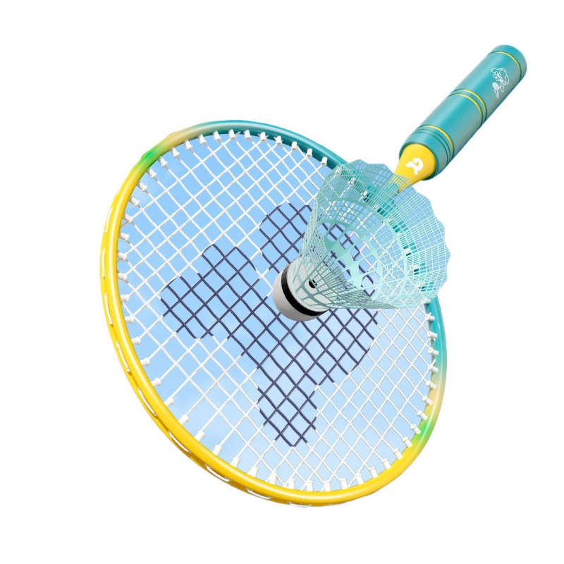 Ракета за бадминтон и тенис с рамка от железен сплав и нейлонови струни, тегло 90–94 g, умерена твърдост