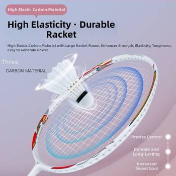 Badminton raketė - Varesi anglies pluošto rėmas, 80-84 g, tiesus smūgis, rankenos storis G-5, vidutinė kietumas