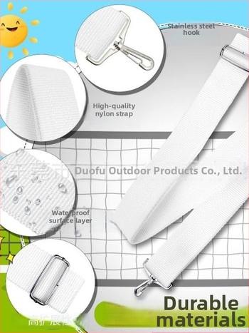 Reguliuojamo aukščio teniso tinklas iš webbing medžiagos, pritaikomas, Duofu Outdoor prekinis ženklas, tinkamas badmintonui ir tenisui