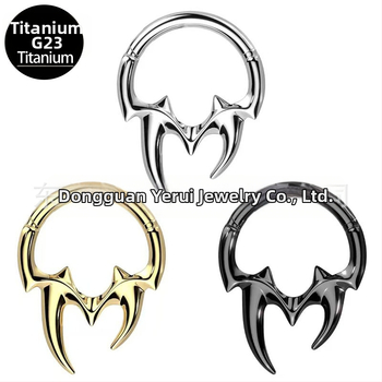 F136 titanij spojina Fang nosni prsten Daith prsten, 2025 novi model za tijelo piercing nakit G23