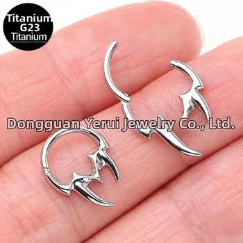 F136 titanij spojina Fang nosni prsten Daith prsten, 2025 novi model za tijelo piercing nakit G23