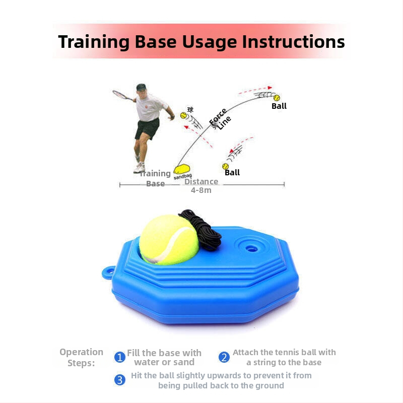 Vienas tenisio treniravimo pagrindas – aukšta elastingumas, PP medžiaga, prekės ženklas Leke (autorizuotas privatūs ženklas), pritaikomas, tinkamas tenisui ir badmintonui