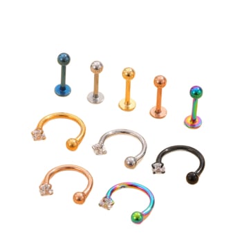 Inel nazal, formă U, placare electroplată, cod J053, Vara 2025