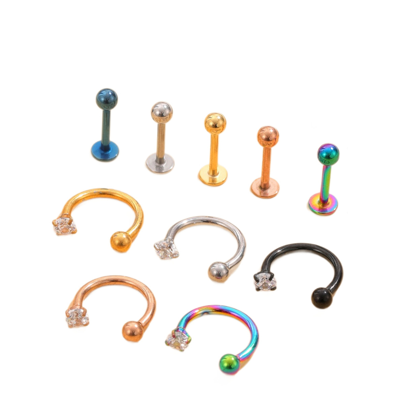 Inel nazal, formă U, placare electroplată, cod J053, Vara 2025