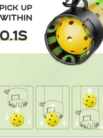 Teleskopinis teniso kamuolių rinktuvas su krepšiu